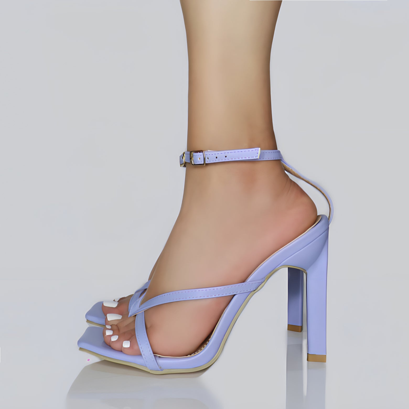 River Island diamante detail heeled sandal with bow in lilac | ASOS
